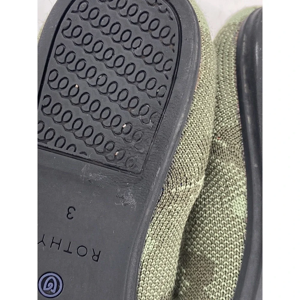 Rothy's Size 3 Youth Olive Camo Textile‎ The Kids Loafer Casual Flat Shoe